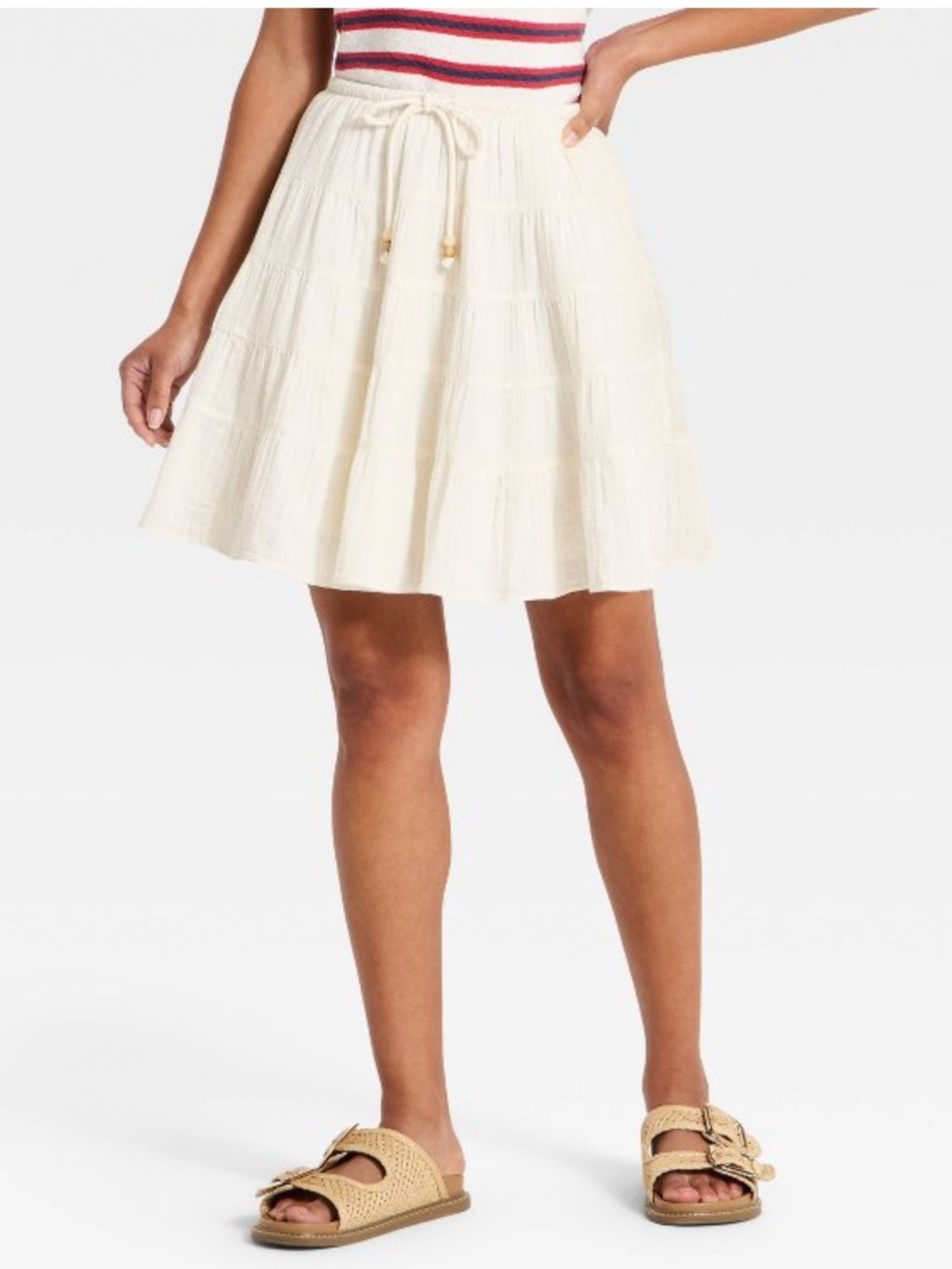 Women's Tiered Mini Full Skirt - Universal
Thread™ White M NWT